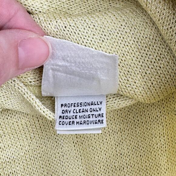 St. John Evening Canary Yellow Santana Knit Wool Blend Embellished Pencil Skirt - Picture 6 of 7